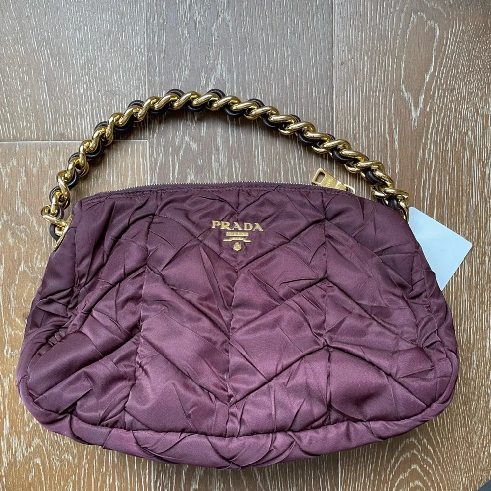 PRADA Eggplant Purple handle bag nylon - Picture 2 of 10